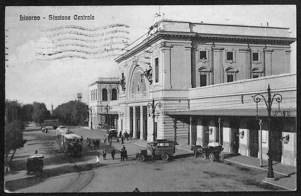 ac7327 - CARTOLINA D'EPOCA - Livorno Città - Stazione Centrale  1927