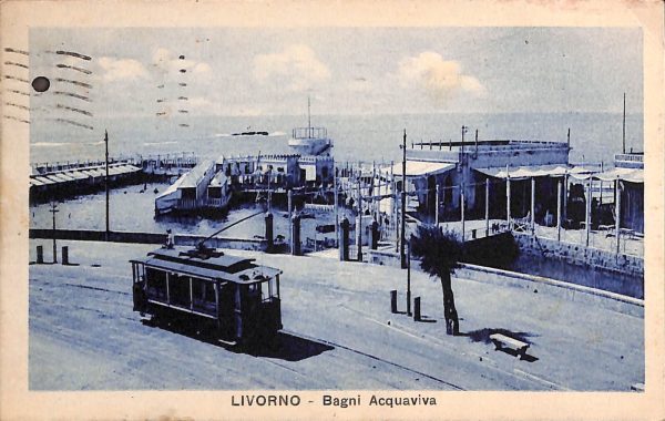 ac7333 - CARTOLINA D'EPOCA - Livorno Città - Bagni Acquaviva  1922
