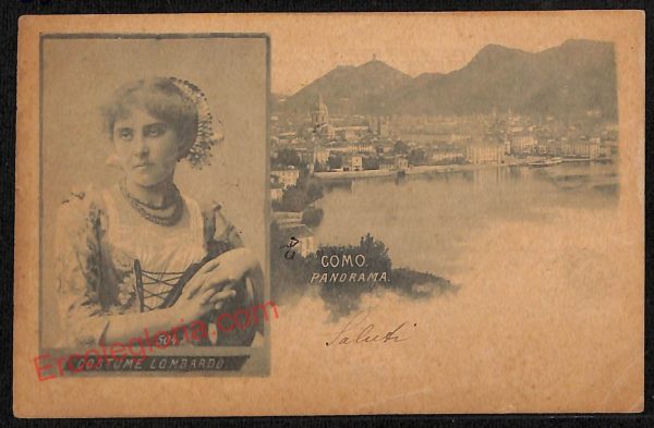 ae5135 - CARTOLINA D'EPOCA - Como Città - Costume Lombardo  1900