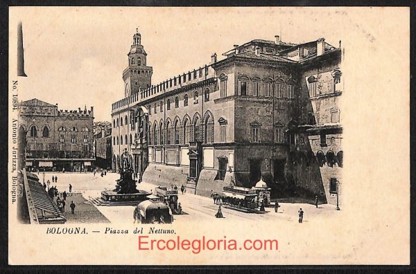 ae1995 - CARTOLINA  D'EPOCA - Bologna Città - Piazza del Nettuno
