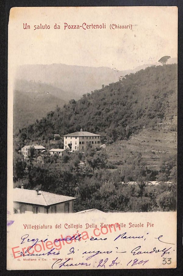 ag1193 - CARTOLINA D'EPOCA - Genova Provincia - Chiavari