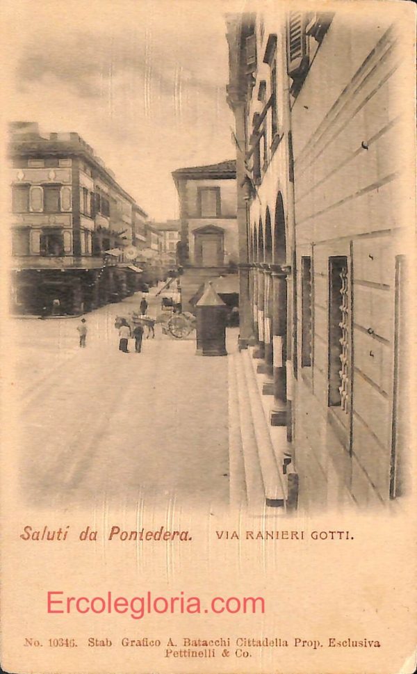 ad7067 - CARTOLINA D'EPOCA - Pisa Provincia - Pontedera   1901