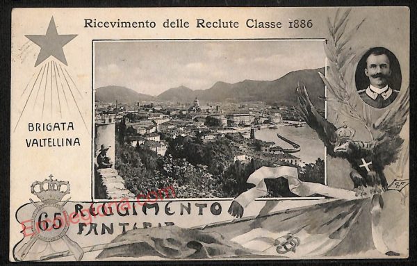 ae5144 - CARTOLINA D'EPOCA - Como Città - 65° Reggimento Fanteria
