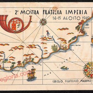 ag4458 - CARTOLINA D'EPOCA - Imperia Città - 2° Mostra Filatelica Imperia