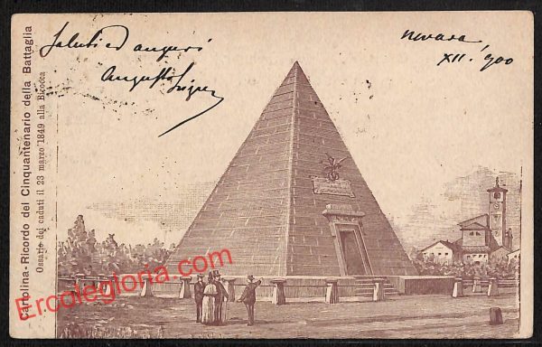 ah3947 - CARTOLINA D'EPOCA - Novara - Ricordo del Cinquantenario della Battaglia