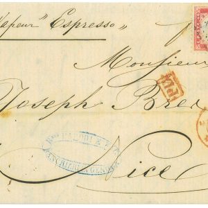 P3193 - ITALIA REGNO, SASS. 3 SU LETTERA, TESTO COMPLETO PER NIZZA,