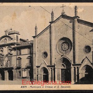 ae0656 - CARTOLINA  D'EPOCA - Asti Città - Chiesa di S. Secondo  1928