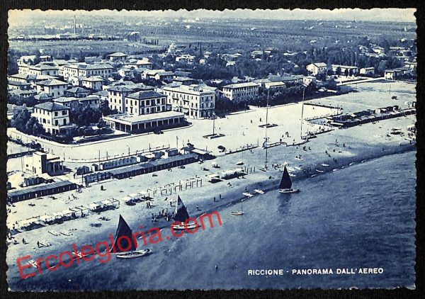 ah9915 - CARTOLINA D'EPOCA - Riccione Città - Panorama
