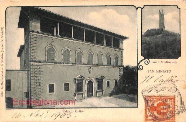 ad7126 - CARTOLINA D'EPOCA - Pisa Provincia - San Miniato 1908