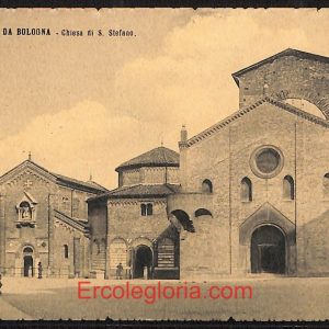 ae1999 - CARTOLINA  D'EPOCA - Bologna Città - Chiesa di S. Stefano