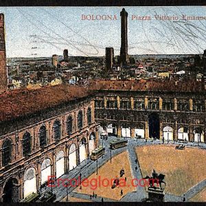 ae2000 - CARTOLINA  D'EPOCA - Bologna Città - Piazza Vittorio Emanuele
