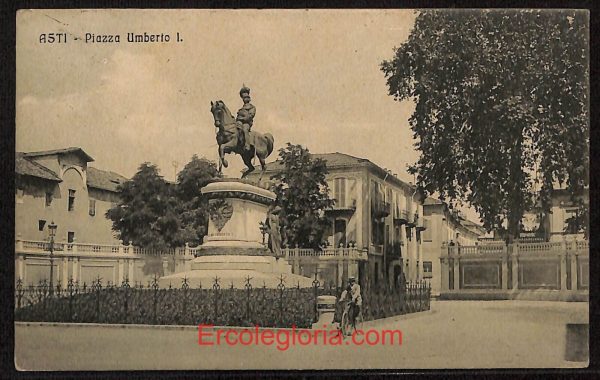 ae0658 - CARTOLINA  D'EPOCA - Asti Città - Piazza Umberto I