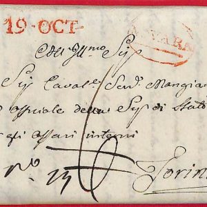 ai5729 - STORIA POSTALE - Busta PREFILATELICA - Novara 1819