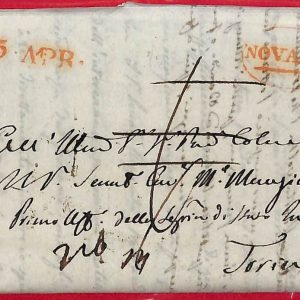ai5730 - STORIA POSTALE - Busta PREFILATELICA - Novara 1820'