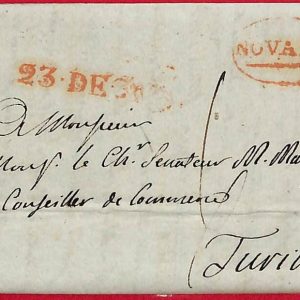 ai5733 - STORIA POSTALE - Busta PREFILATELICA - Novara 1823