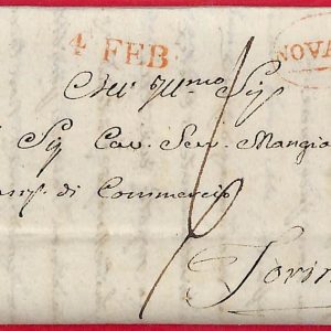 ai5735 - STORIA POSTALE - Busta PREFILATELICA - Novara 1823