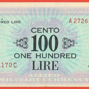 P3250 - ITALIA OCCUPAZIONE ALLEATA IN SICILIA, CAT. O.S. 61 C LIRE 100, SPL/STUP