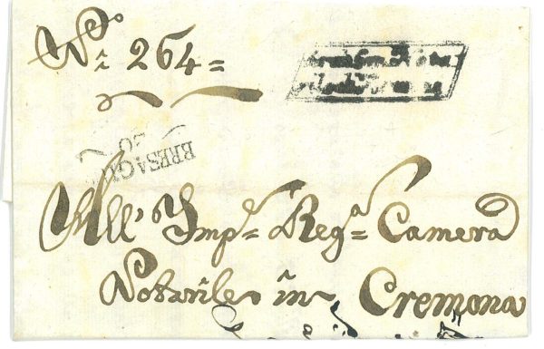 P4008 - ITALIA PREFILATELICA , 1840 DABRESCIA A CREMONA