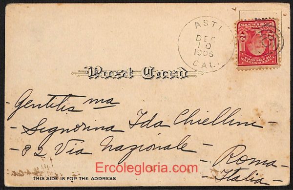 ae0664 - CARTOLINA  D'EPOCA - Asti Città - Panorama  1906 - immagine 2