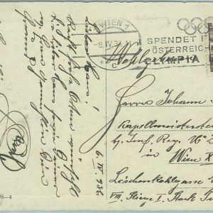 68104 - AUSTRIA -  POSTAL HISTORY - Postcard  1936  Olympic postmark: Wien 1