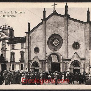 ae0666 - CARTOLINA  D'EPOCA - Asti Città - Chiesa S. Secondo
