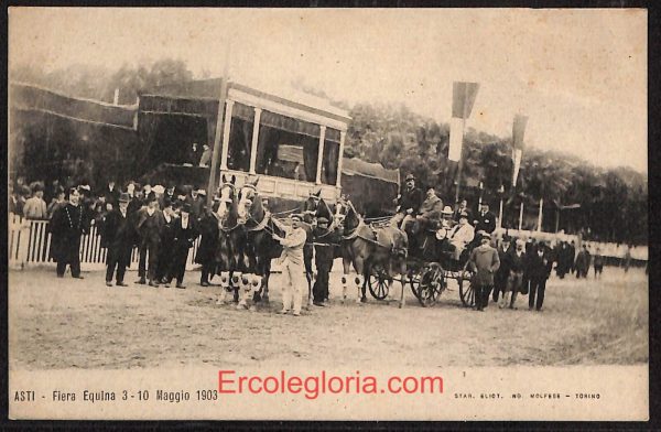 ae0668 - CARTOLINA  D'EPOCA - Asti Città - Fiera Equina