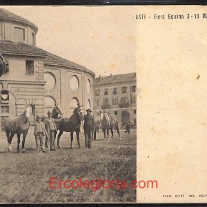 ae0669 - CARTOLINA  D'EPOCA - Asti Città - Fiera Equina