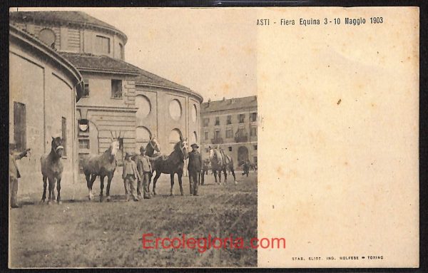 ae0669 - CARTOLINA  D'EPOCA - Asti Città - Fiera Equina