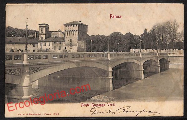 ah5368 - CARTOLINA D'EPOCA - Parma Città - Ponte Giuseppe Verde