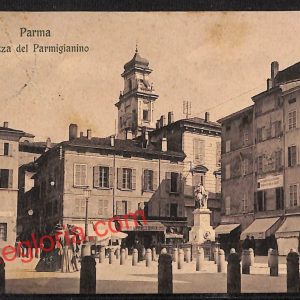 ah5369 - CARTOLINA D'EPOCA - Parma Città - Piazza del Parmigianino