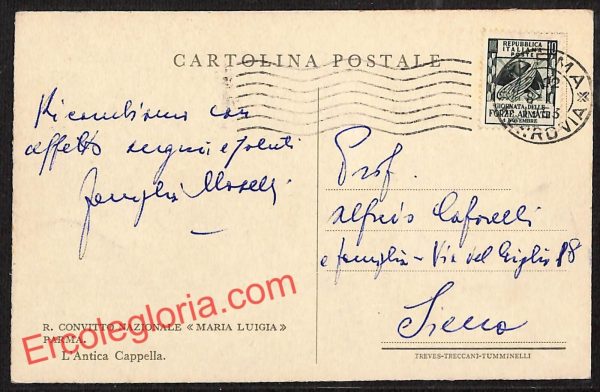 ah5377 - CARTOLINA D'EPOCA - Parma Città - R. Convitto Nazionale 'Maria Luigia' - immagine 2