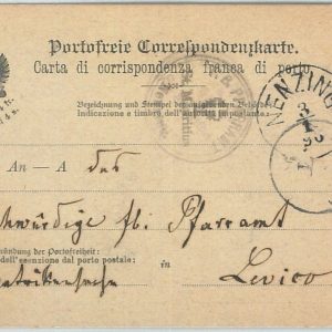 69834 - AUSTRIA - POSTAL HISTORY - FIELD MAIL Feldpost POSTCARD - NENZING 1896
