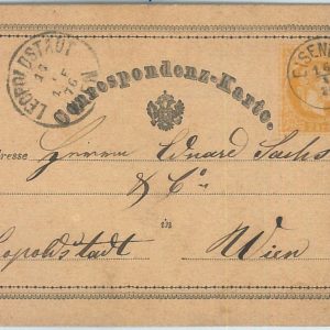 69837 - AUSTRIA - POSTAL HISTORY -  STATIONERY CARD from EISENERZ  1876
