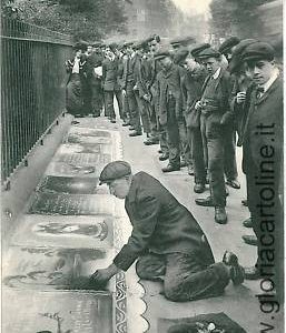 05814 - GB  - Vintage POSTCARD - ENGLAND - LONDON: PAVEMENT ARTIST - WOW!!