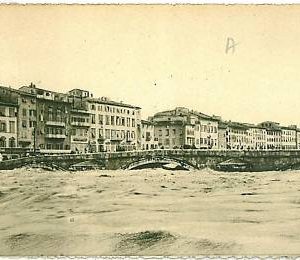 04468 CARTOLINA d'Epoca:  PISA Citta': ARNO IN PIENA 1928