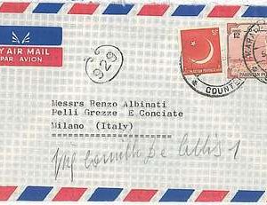 27087 - PAKISTAN  - POSTAL HISTORY  -  AIRMAIL COVER to ITALY 1959