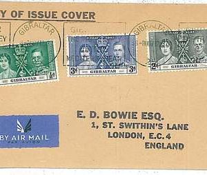 GIBRALTAR -  POSTAL HISTORY:  FDC COVER - 1937 Coronation of King George VI