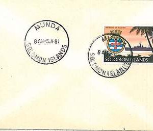 POSTAL HISTORY  - SOLOMON ISLAND : MUNDA postmark on COVER 1981