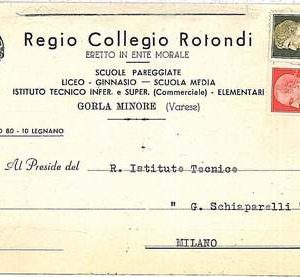 26405 - CARTOLINA d'Epoca - VARESE: Gorla Minore 1941 - COLLEGIO ROTONDI
