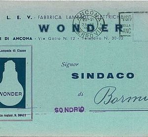 29022  CARTOLINA d'Epoca ANCONA - PUBBLICITARIA : WONDER Lampadine