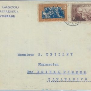 81075 -  MADAGASCAR - POSTAL HISTORY -  COVER from ANTSIRABE 1940