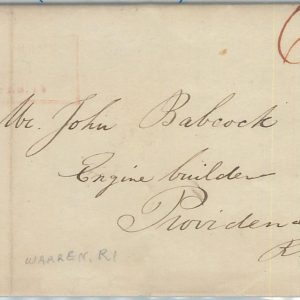 73744 -  UNITED STATES USA - PREPHILATELIC Cover:  WARREN, RI  1837