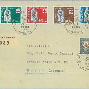 89941 - SWITZERLAND  - Postal History - FDC COVER 1957  Medicine RED CROSS