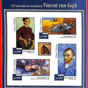 A3500 - SAO TOME & PRINCIPE, ERROR IMPERF, Miniature sheet: 2015, Van Gogh, Art