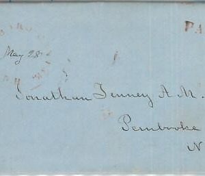 72340  - UNITED STATES USA - PREPHILATELIC Cover: Hillsboro Center, NH - PAID