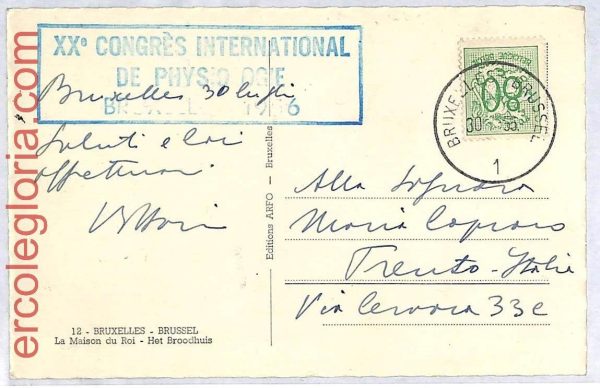 ai3546 - Belgium - POSTAL HISTORY - Postcard - MEDICINE - 1955