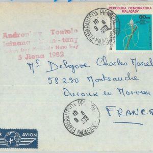 81019 - MADAGASCAR - POSTAL HISTORY -  COVER from Fianarantsoa 1972 Orchids
