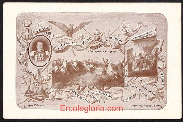 ae0833 - CARTOLINA  D'EPOCA - Bari Città - Legione RR. Carabinieri di BARI