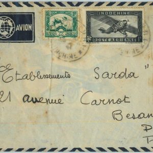 91258 -  INDOCHINE - Postal History - AIRMAIL  COVER  to FRANCE 1947