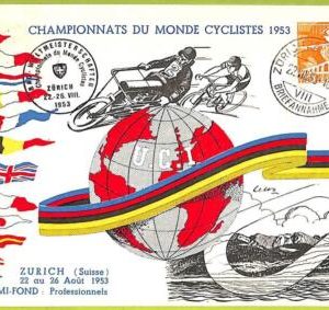 Lib7452 - Switzerland - POSTAL HISTORY - MOTOR + Cycling Championships  - 1953